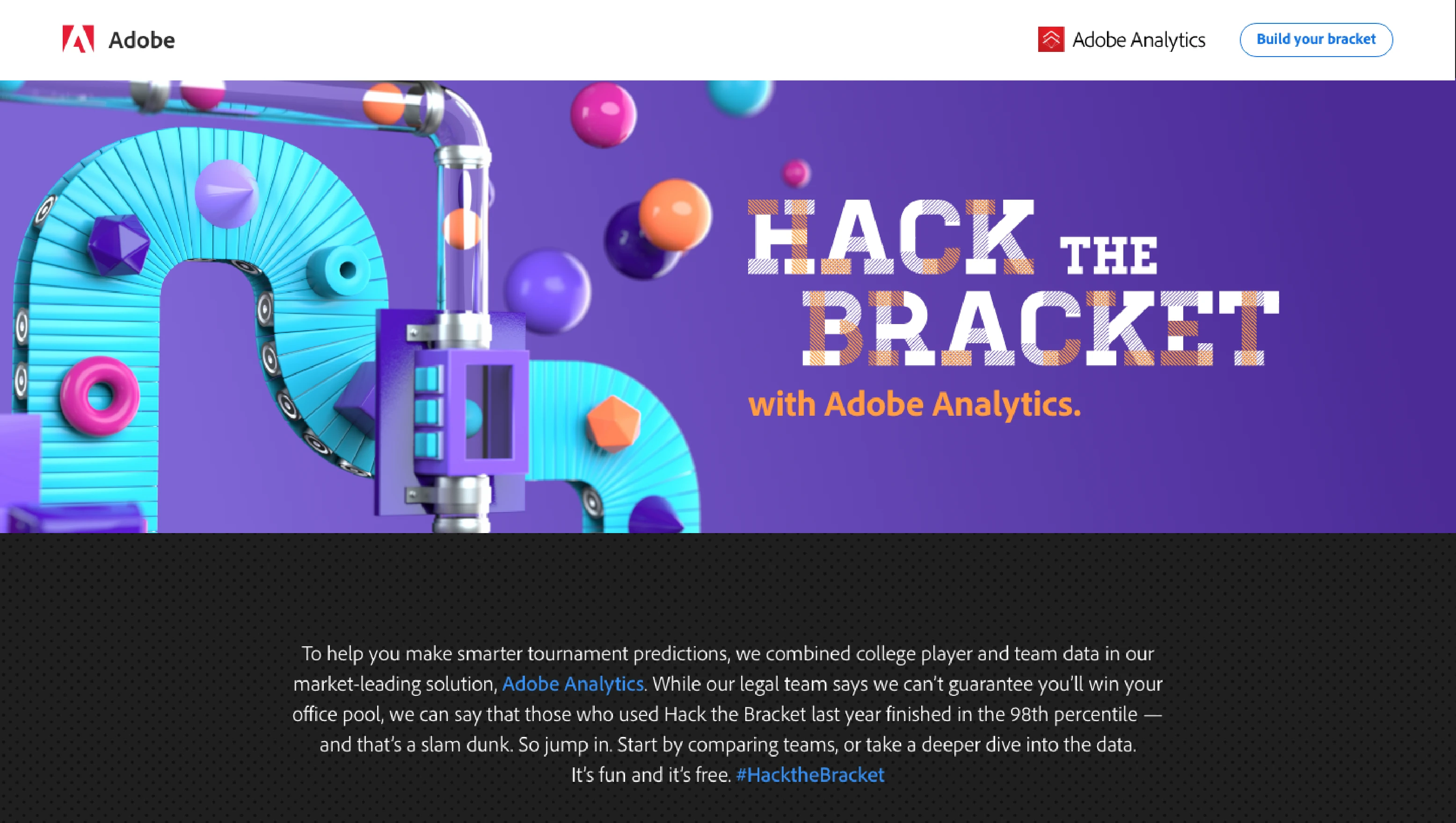 Hack the Bracket reel poster